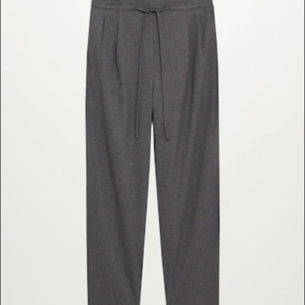 Mango elastic waist pants